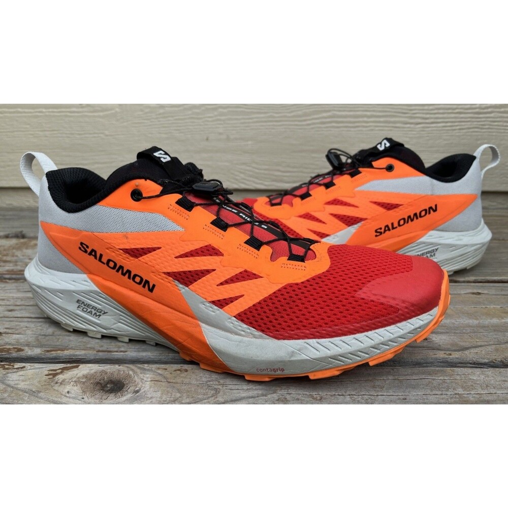 Salomon Sense Ride 5 Men’s 12 Trail Running Shoes Orange/Red 470462